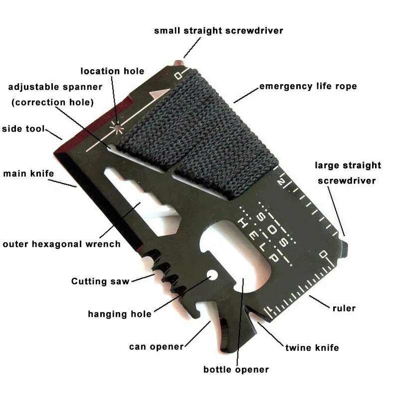 Hunting Outdoors Card - EDC кредитная карта Многофункциональный карманный охотничий