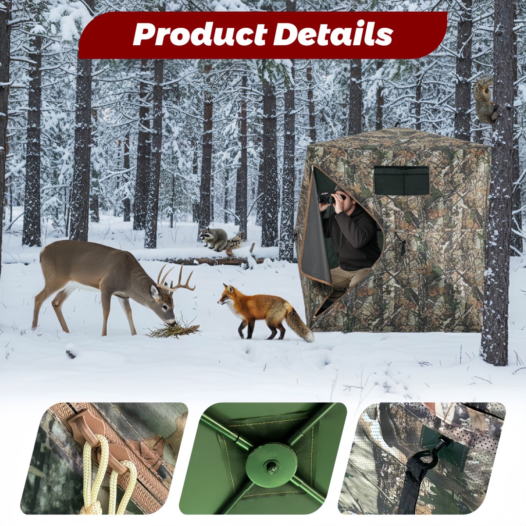 Hunting & Outdoor As - Камуфляжная раскладная охотничья палатка-укрытие для земляного
